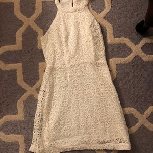 Hollister White Lace Halter Dress